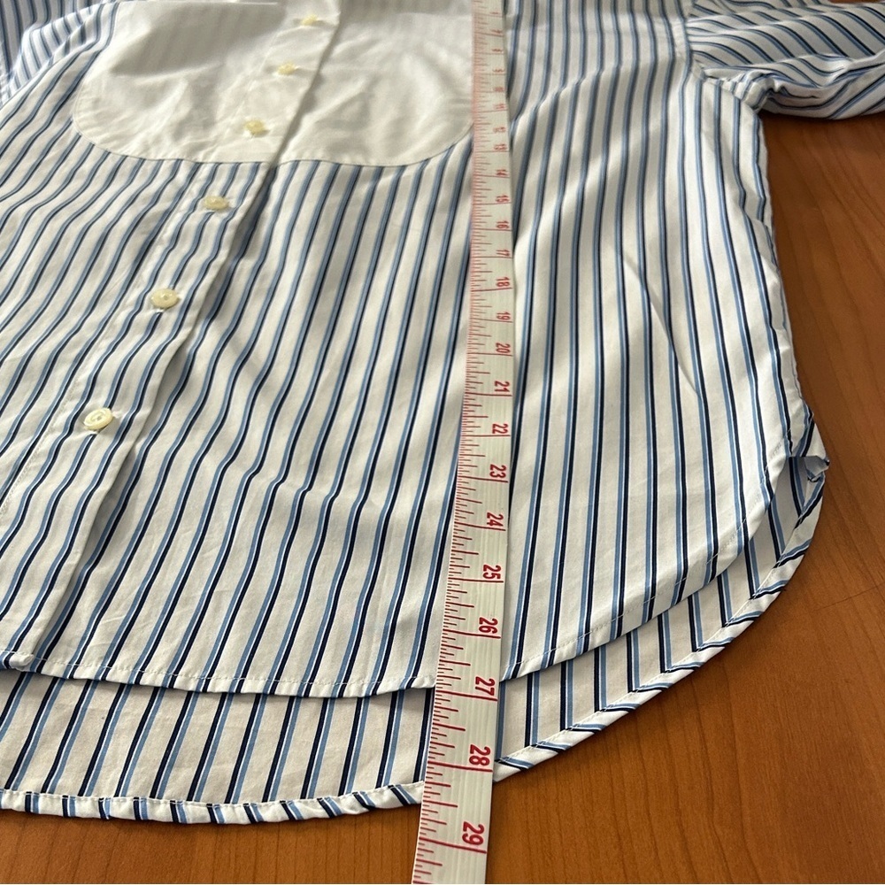 Ralph Lauren Blue and White Striped Button Down Shirt - Picture 13 of 15